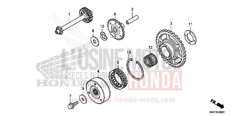 EMBRAYAGE DE DEMARRAGE von CBR1000RR "Fireblade" GRAND PRIX RED (R380) von 2018
